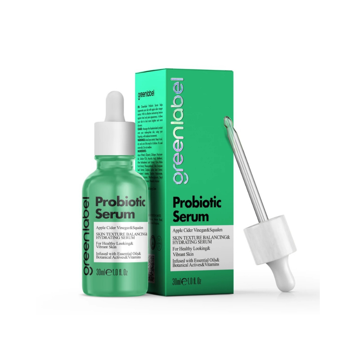 GREENLABEL PRE + PROBİYOTİK SERUM - ELMA SİRKESİ ÖZLÜ KARŞITI SERUM 30 ML.