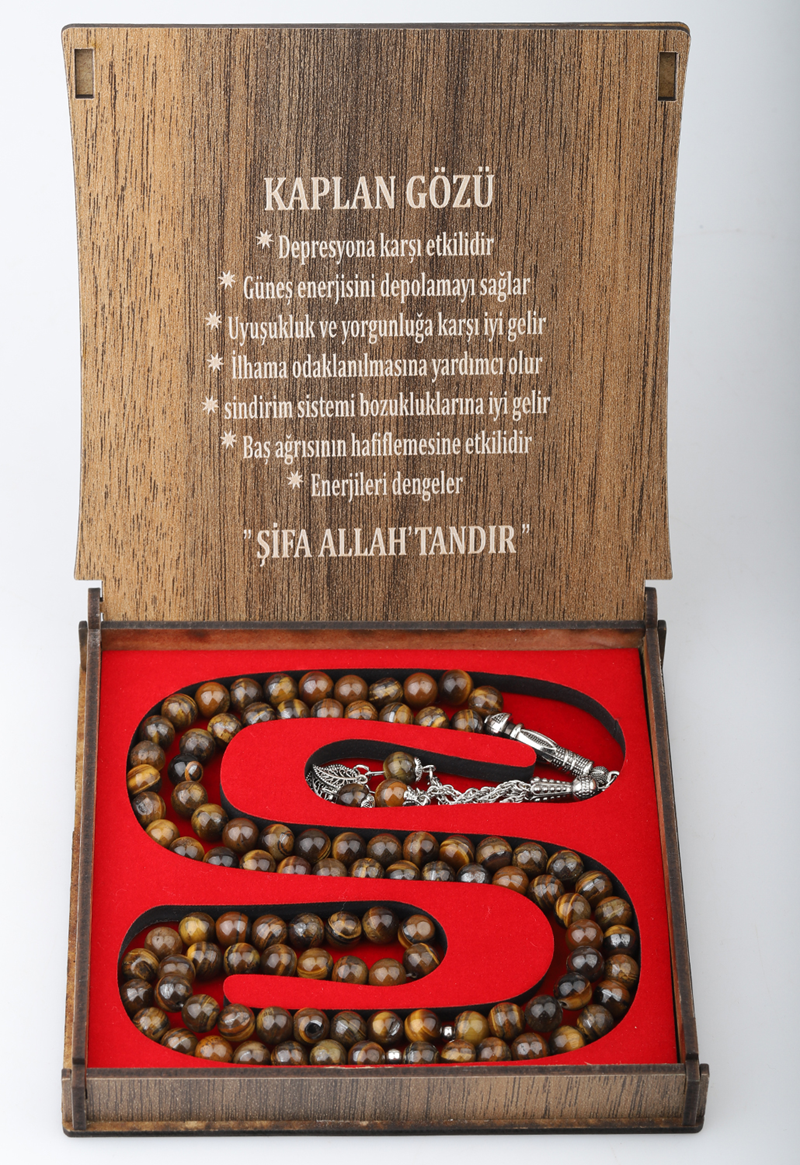 KUTULU 99 LU TESBİH KAPLANGÖZÜ TAŞI