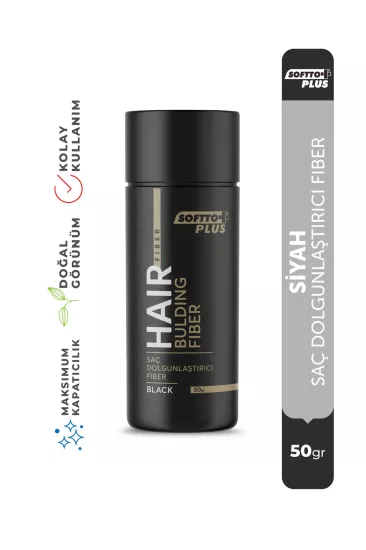 SOFTTO PLUS HAIR BULDING FIBER BLACK 50 GR