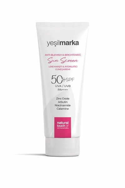 YEŞİL MARKA LEKE KARŞITI & AYDINLATICI GÜNEŞ KREMİ (50 SPF) 50 ML